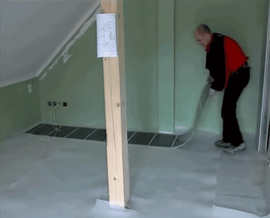 Укладка нагревательных элементов